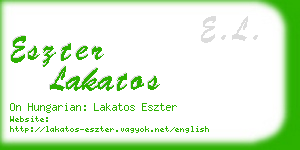 eszter lakatos business card